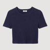 Bee Cropped T-Shirt Navy Blue
