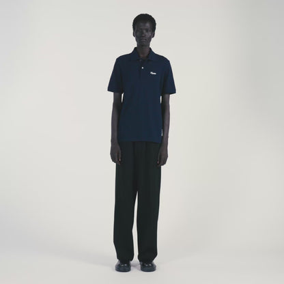 Atelier Polo Cotton Piqué Polo Shirt Midnight Blue