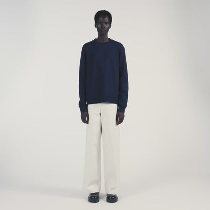 Rubber Sandro Crewneck Logo Sweatshirt Midnight Blue