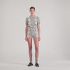 Miloe Diamond-Pattern Knit Shorts Grey