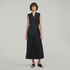 Eleonore 2-in-1 wraparound maxi dress Black