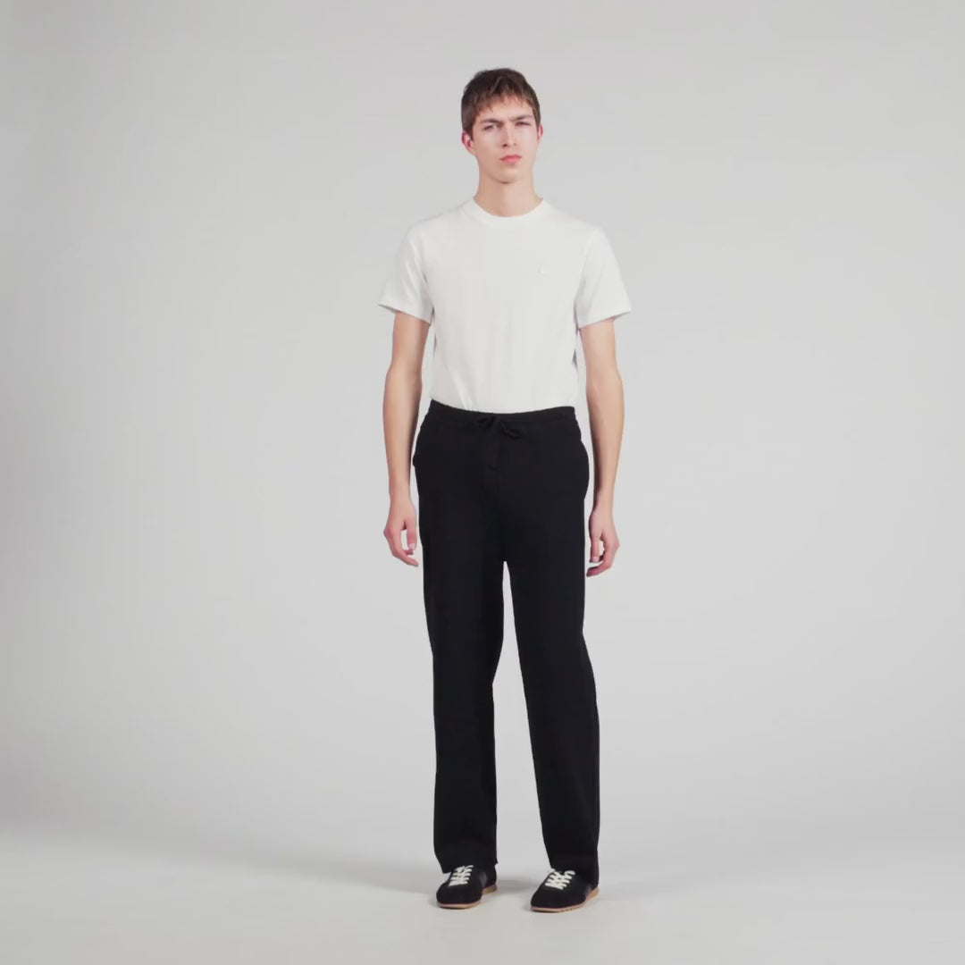 Regular Home Patch Fit Asie Knit jogging bottoms Black