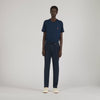 Jersey Pli Elasticated Straight-Leg Trousers Navy Blue