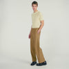 Large Jersey Wide-Leg Trousers Nut