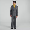 Croisee 4B Pinstripes Abstract pattern wool jacket Middle Grey