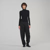 Lana Ruffled roll-neck wool jumper Black