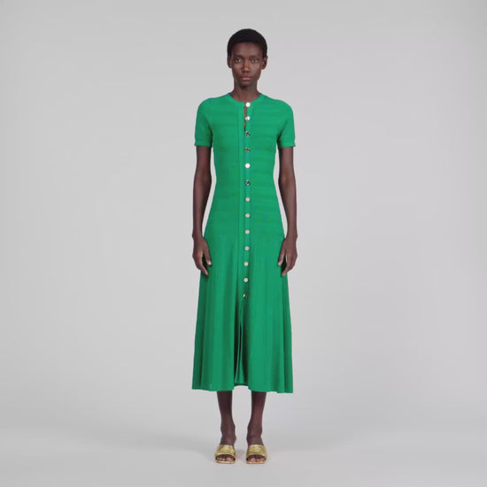 Milona Knit Maxi Dress EMEURAUDE GREEN