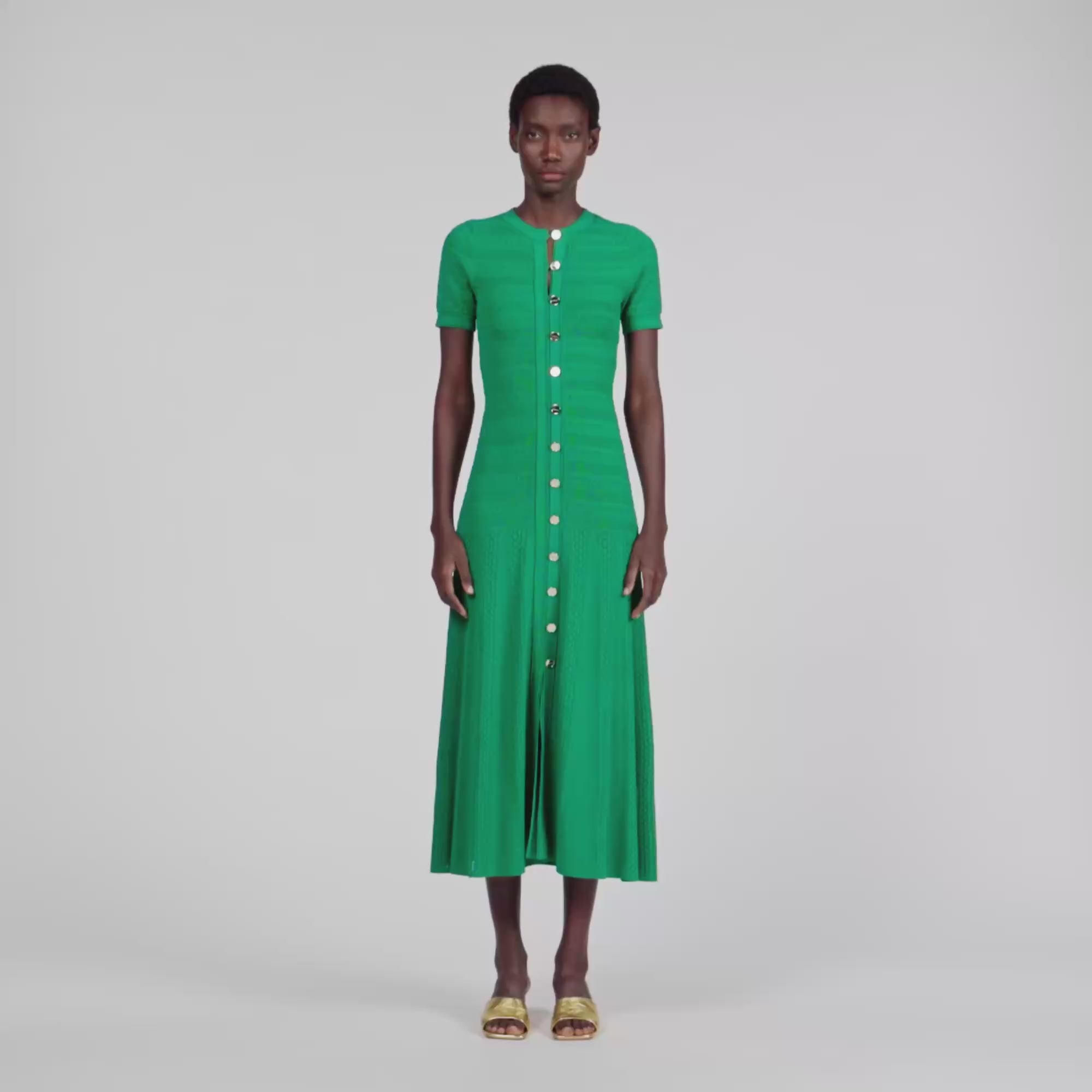 Milona Knit Maxi Dress EMEURAUDE GREEN