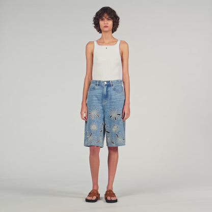 Ribbed Vest Top Ecru