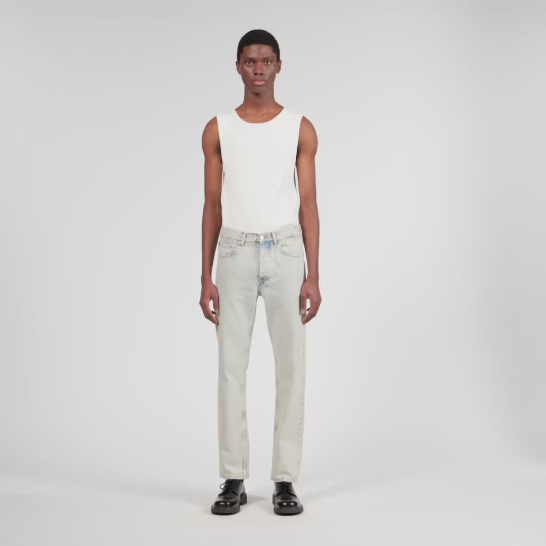 Regular Heavy Bleach Regular faded jeans Blue Vintage - Denim