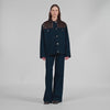 Raphael Denim And Leather Jacket Blue Jean