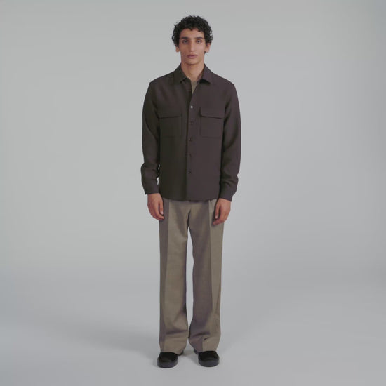 Joker Pocket Shirt with patch pockets Dark Taupe