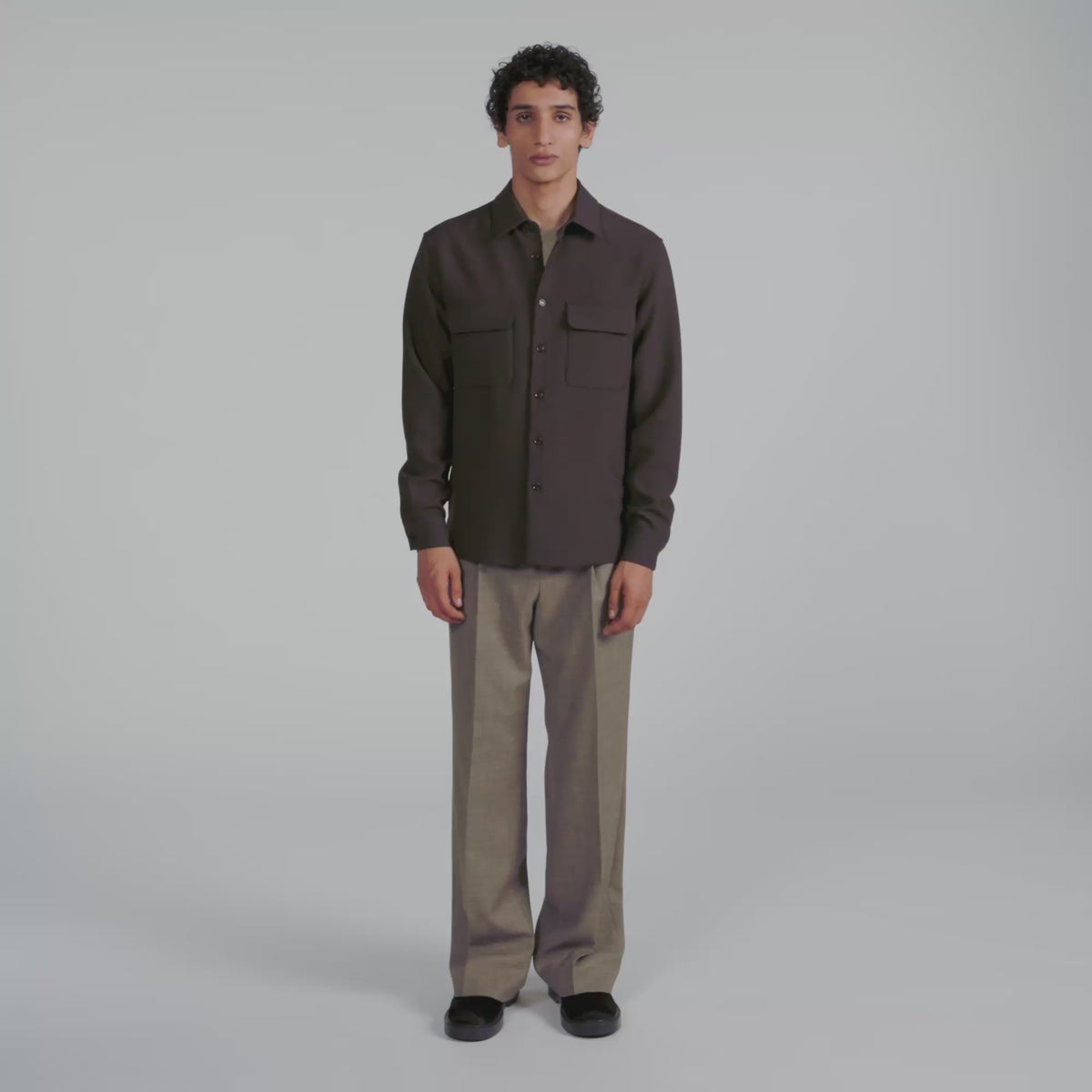 Joker Pocket Shirt with patch pockets Dark Taupe