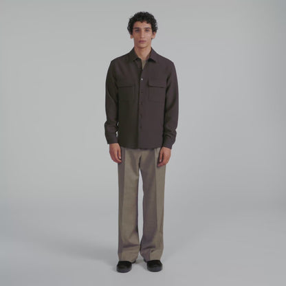 Joker Pocket Shirt with patch pockets Dark Taupe