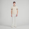 Two Tone Patch T Shirt Sand