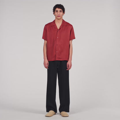 New Requin Mc Loose-Fit Shark Collar Shirt Terracotta