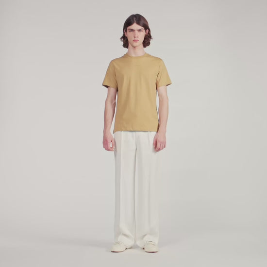 Sandro Logo Tee Cotton T-Shirt Beige