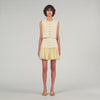 Pleated Crop Top Vanilla
