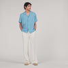New Requin Mc Loose-Fit Shark Collar Shirt Sky Blue
