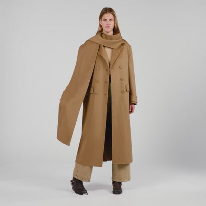 Uma Oversized Wool Coat Camel