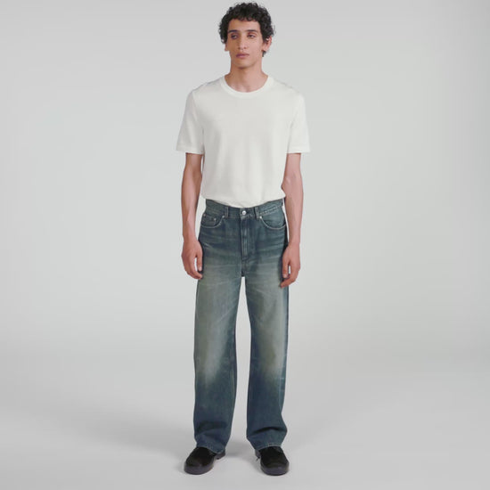 Baggy Used Baggy faded cotton jeans Blue Vintage - Denim