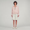 Guimauve Wide Cotton Linen Zip Jacket Pink