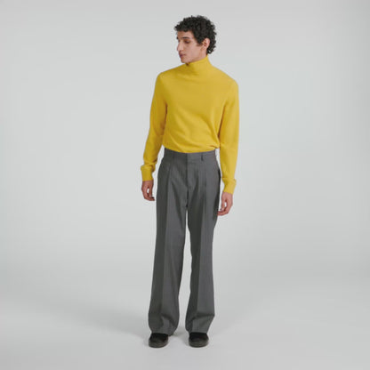 Croisee 4B Pinstripes Abstract print wool trousers Middle Grey