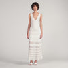Zinnia Pointelle Knit Maxi Dress White