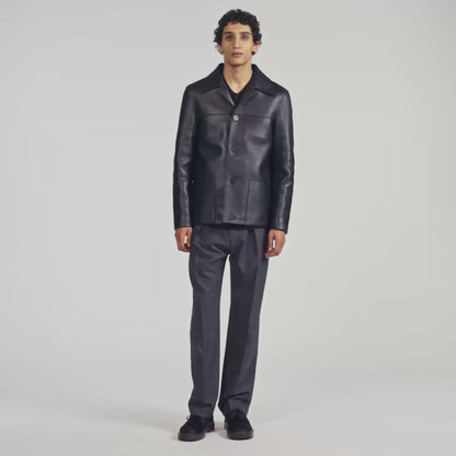 Philip Jacket Straight lambskin jacket Black