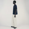 Atelier Tee T-Shirt With Appliqué Logo Midnight Blue