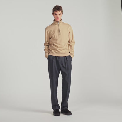Half Zip Sweater  Sweatshirts Cappucino
