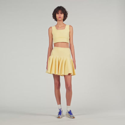 Short Knit Skater Skirt Butter