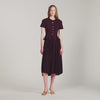 Judith Knit maxi dress with peplum Bordeaux