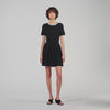 Agnes Short dress with beaded flowers Black