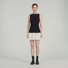 Mendy Two-Tone Short Dress BLACK