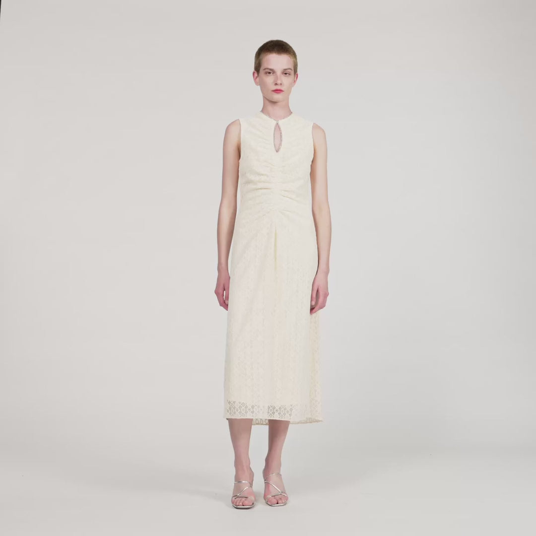 Diana Lace Maxi Dress Ecru