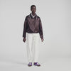 Quinn Satin-look jacket with polo collar Brown
