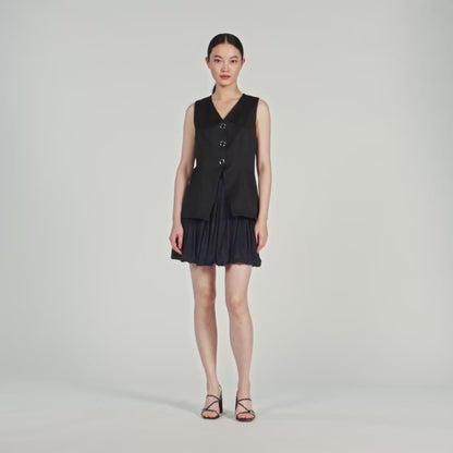 Nilda Short Bubble Dress Black