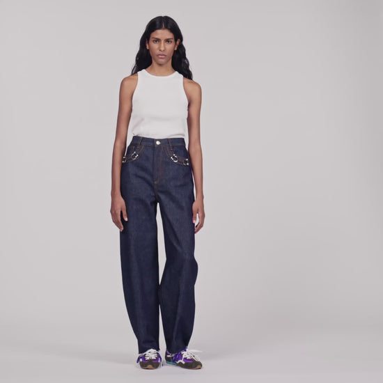 Kaja Balloon Jeans Blue Jean