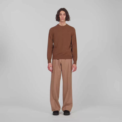 Crewneck Cashmere Cashmere crew neck jumper Dark Camel