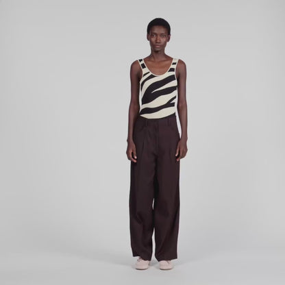 Desire Wide-Leg Trousers Brown