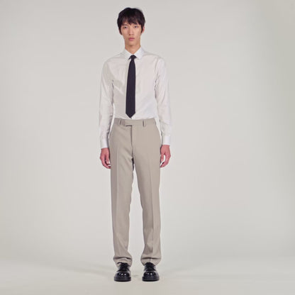 Formal Wool Suit Trousers ALUMINUM