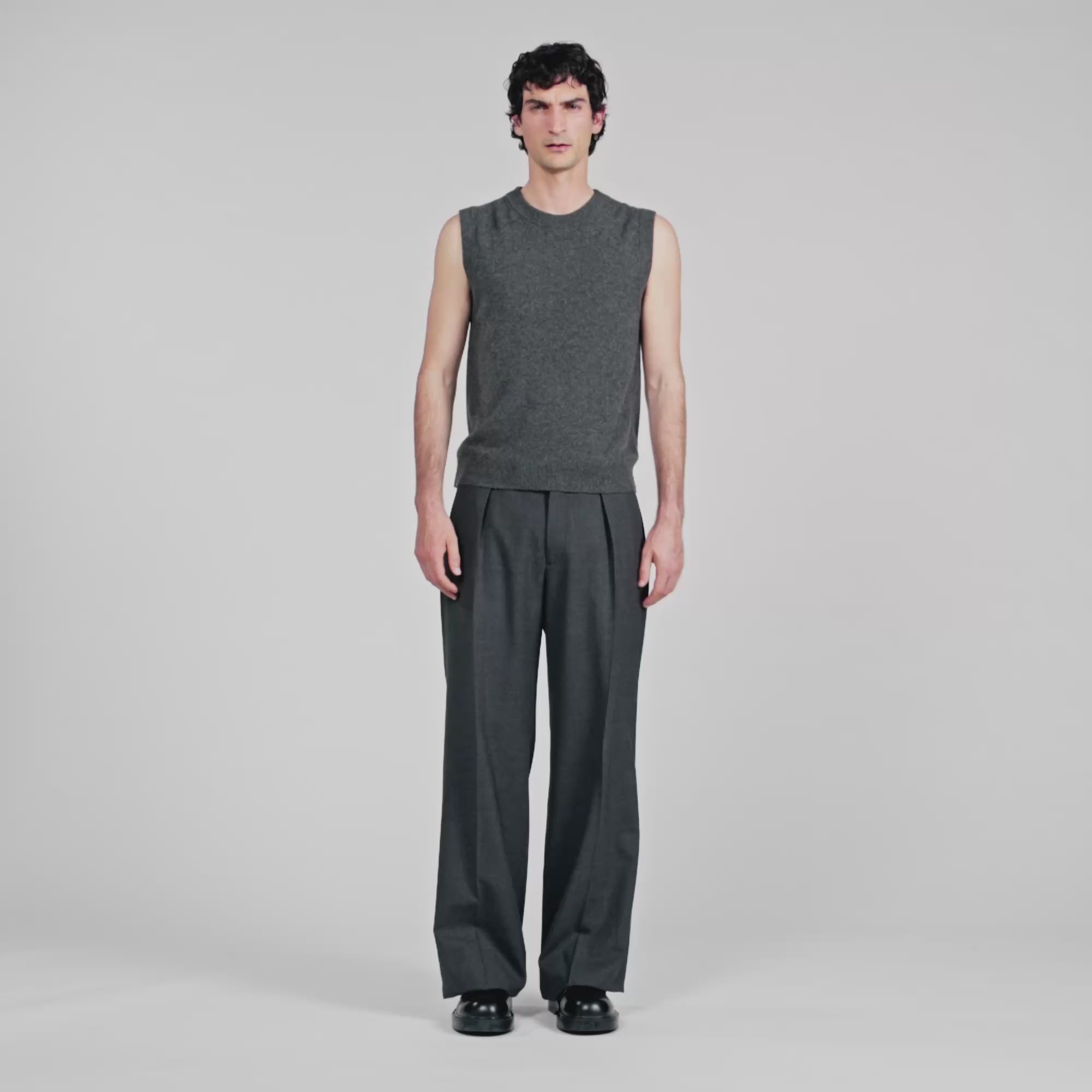 Tank Cashmere Cashmere Vest Top Heather Charcoal