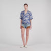 Pierlat Floral Print Shirt BLUE / ECRU