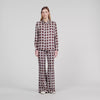 Dorina Floral Print Silk Shirt Marron / Bleu