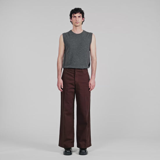 Brown Vintage Flare Wide-Leg Jeans Tobacco Brown