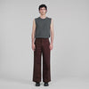 Brown Vintage Flare Wide-Leg Jeans Tobacco Brown