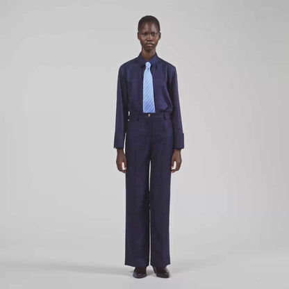 Ellington Rhinestone straight-leg trousers Navy Blue