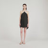 Adelaide Short Cape Dress With Rhinestones Black