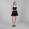 Maravilla Two-tone knit skirt Black